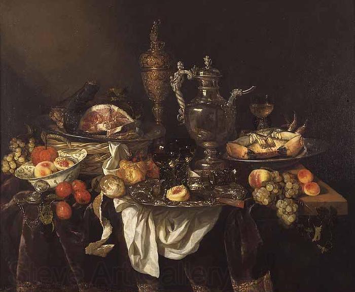 Abraham van Beijeren Banquet still life. Spain oil painting art